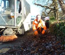 Good practice of clearing autumn leaves